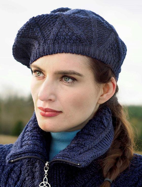 Aran Cashmere Ladies Merino Wool Tam Hat
