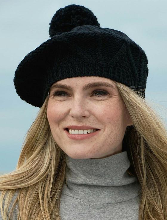 Aran Cashmere Ladies Merino Wool Tam Hat