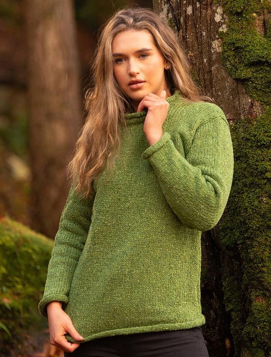 aran cashmere ‎Ladies Roll Nec‎k‎ Sweater‎