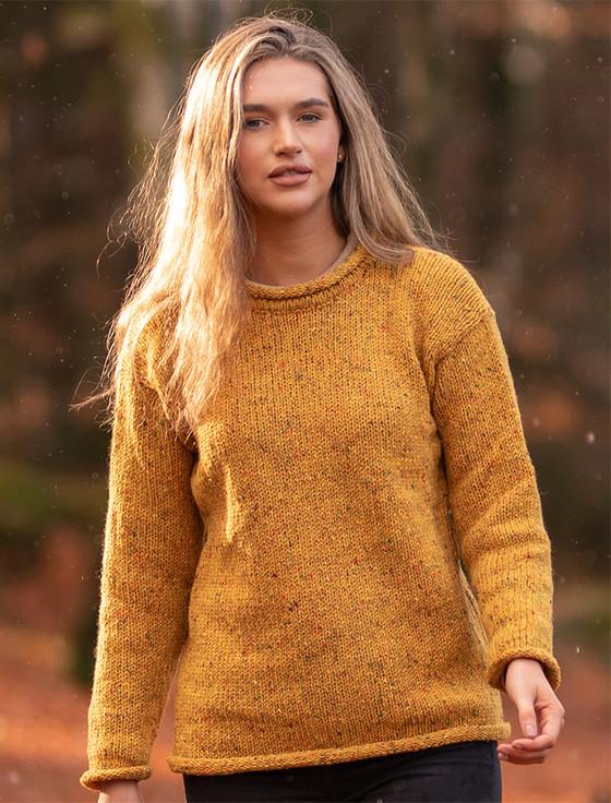 aran cashmere Ladies Roll Neck Sweater