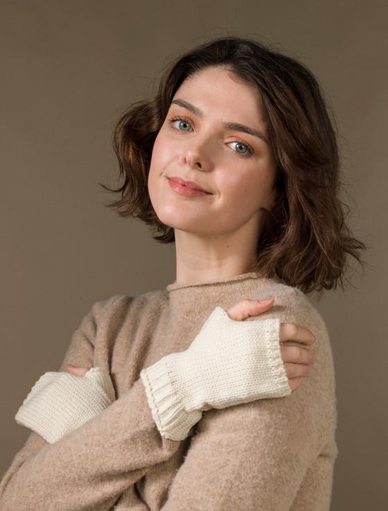 Aran Cashmere Ladies ‎Super Soft Fingerless Mittens
