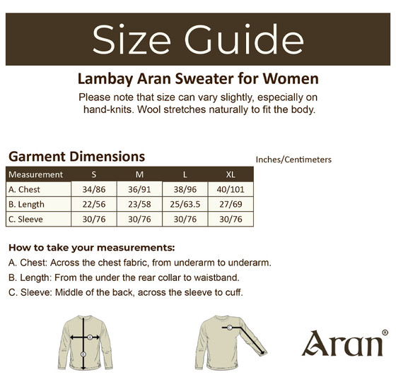 Aran Cashmere Lambay Aran Sweater For Women‎‎