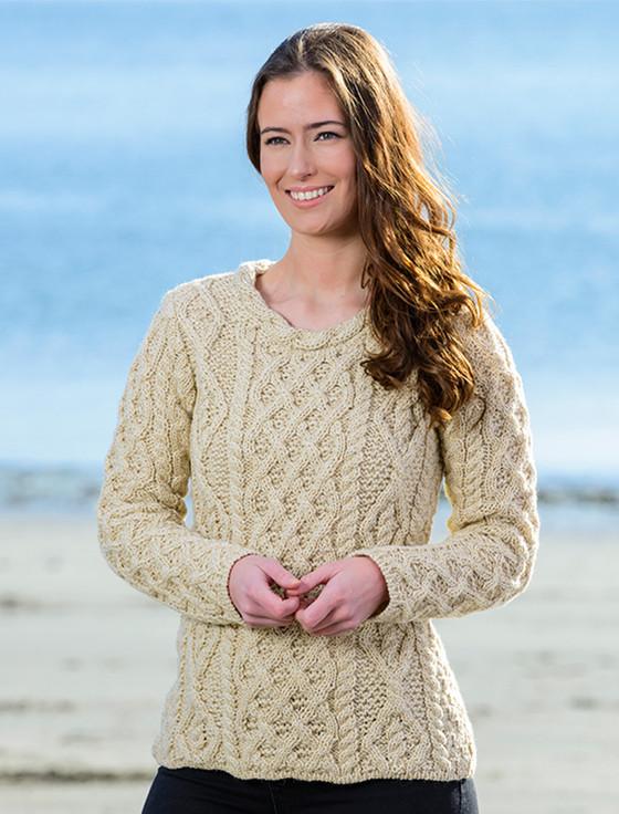 aran cashmere Lambay Aran Sweater for Women‎