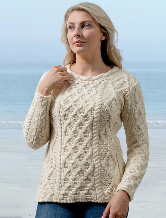 Aran Cashmere Lambay Aran Sweater For Women