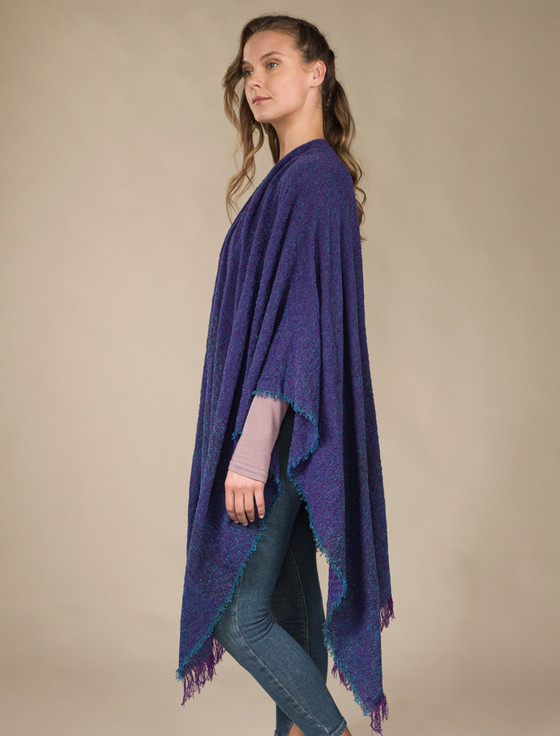 Aran Cashmere Lambswool Celtic Ruana Wrap‎‎‎‎‎‎‎‎‎‎‎