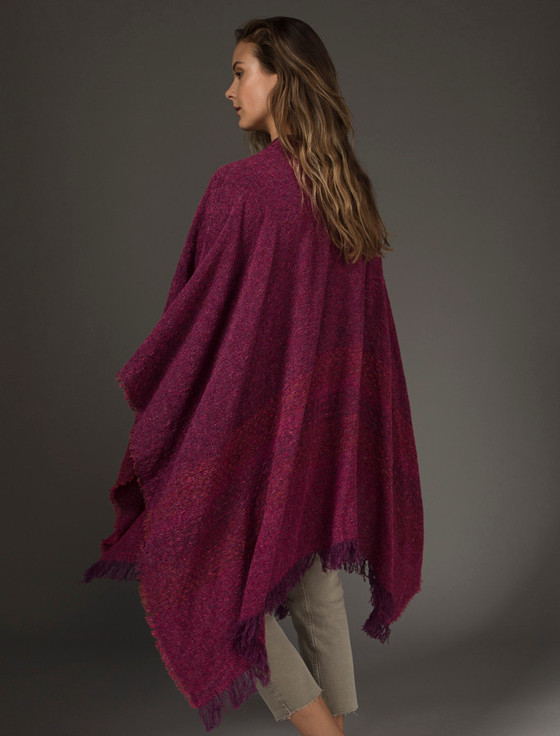 Aran Cashmere Lambswool Celtic Ruana Wrap‎‎‎‎‎‎‎‎‎‎