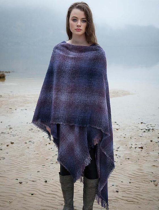 aran cashmere Lambswool Celtic Ruana Wrap‎‎‎