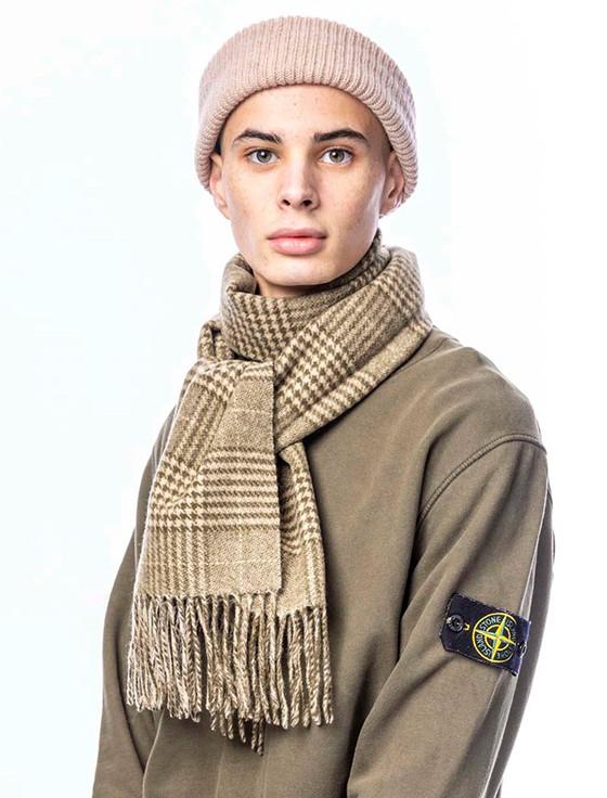 Aran Cashmere Lambswool Heritage Scarf - Green