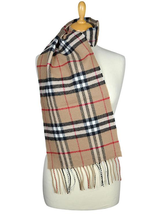 Aran Cashmere Lambswool Scarf - Bold Check