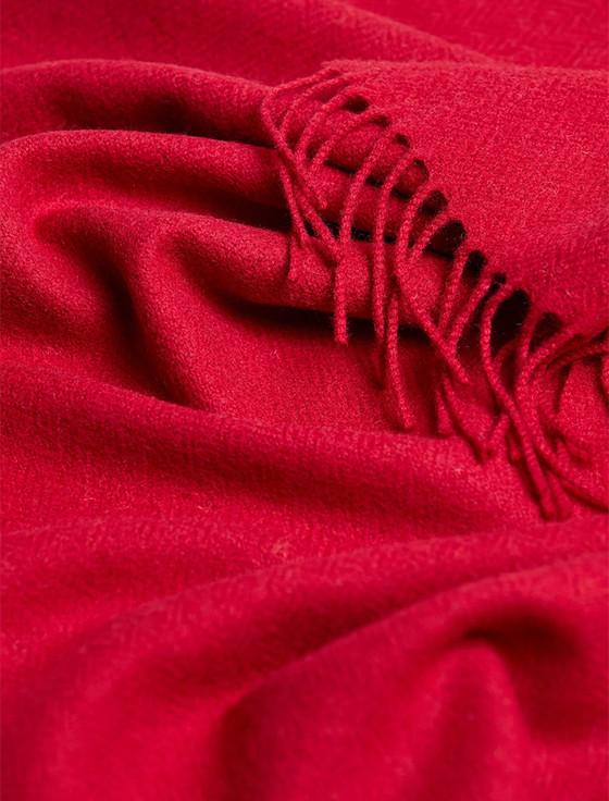 Aran Cashmere Lambswool Scarf - Dearg