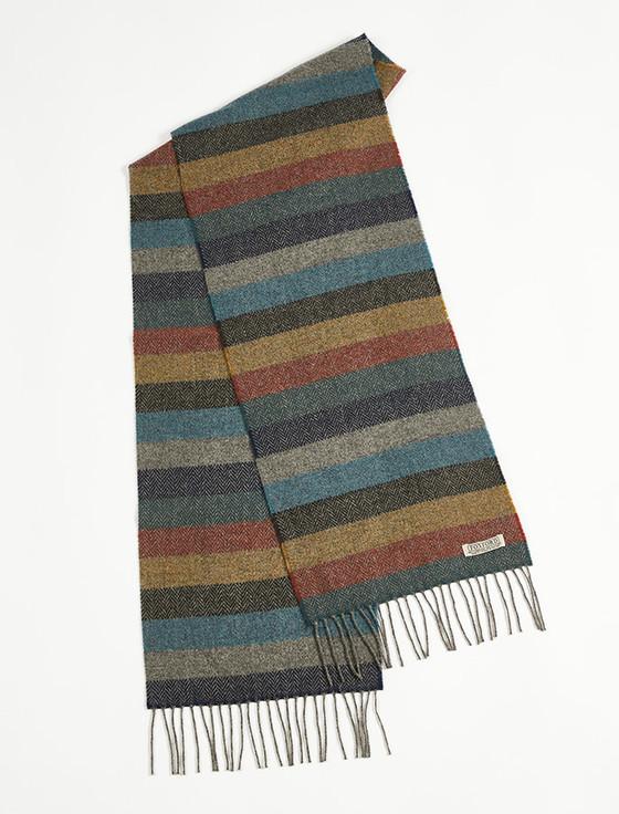 Aran Cashmere Lambswool Scarf - Donegal Stripe