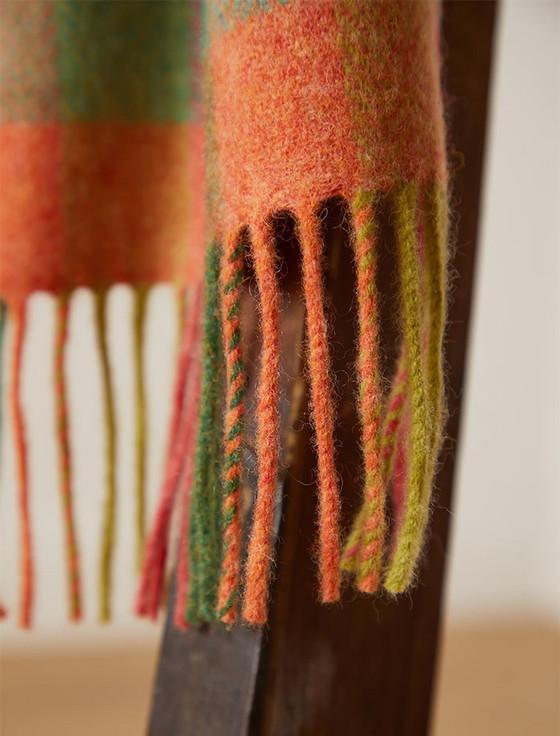 Aran Cashmere Lambswool Scarf - Multi-Colour