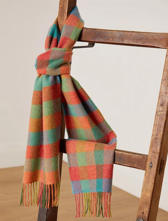 aran cashmere Lambswool Scarf - Multi-Colour