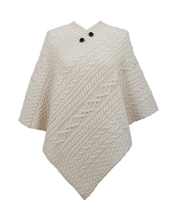 aran cashmere Lane Clan Aran Poncho