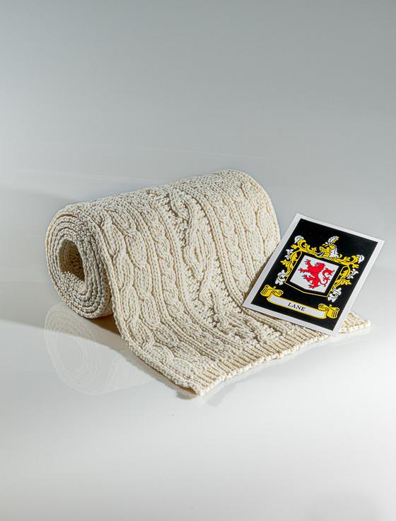 aran cashmere Lane Clan Scarf