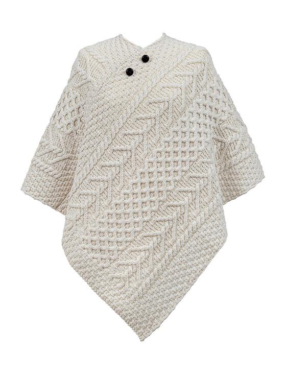 aran cashmere Larkin Clan Aran Poncho