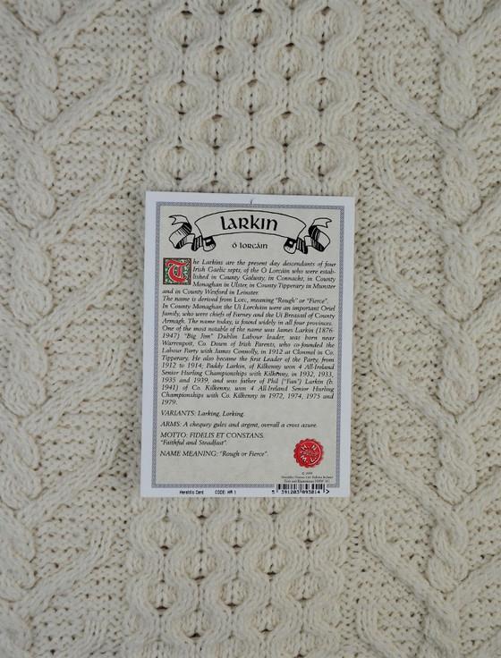 Aran Cashmere Larkin Clan Scarf