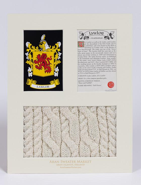 Aran Cashmere Lawlor Clan Aran & History Display