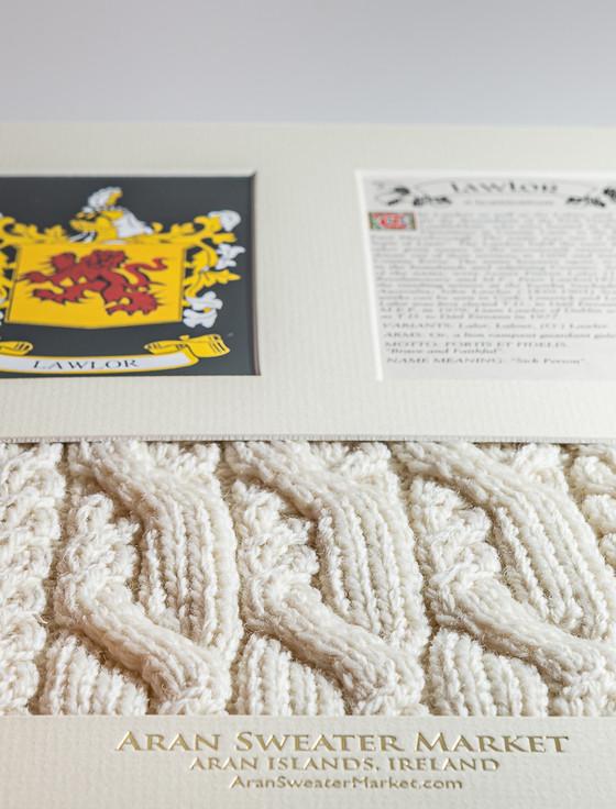 Aran Cashmere Lawlor Clan Aran & History Display