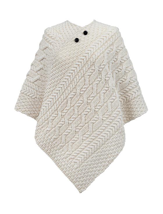 aran cashmere Lawlor Clan Aran Poncho