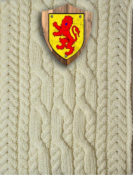 aran cashmere Lawlor Clan Aran Throw