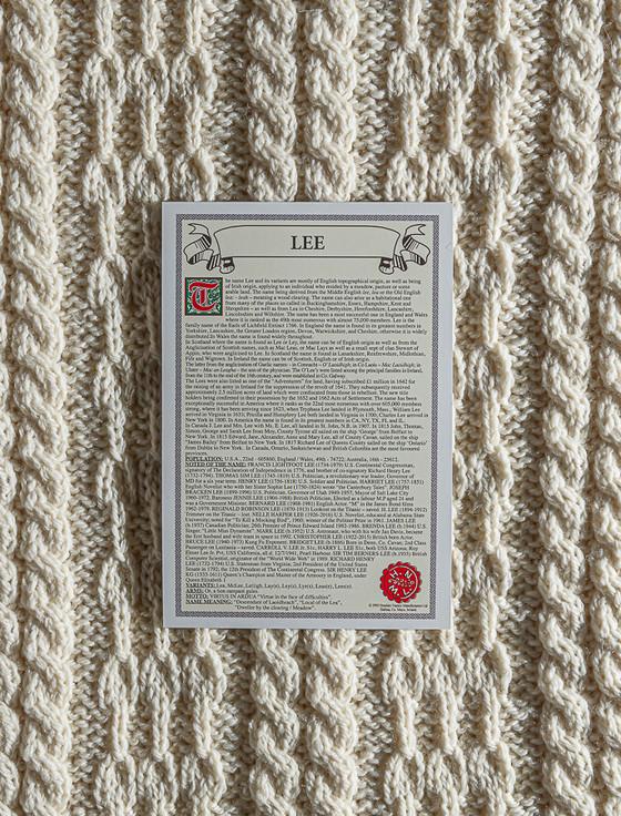 Aran Cashmere Lee Clan Scarf
