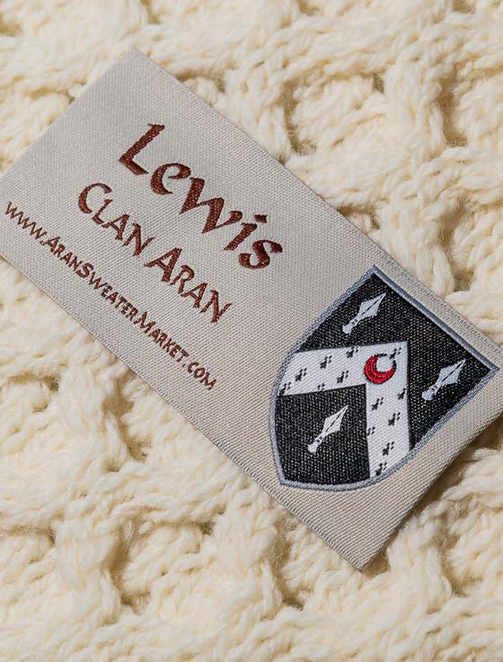 Aran Cashmere Lewis Clan Aran Poncho