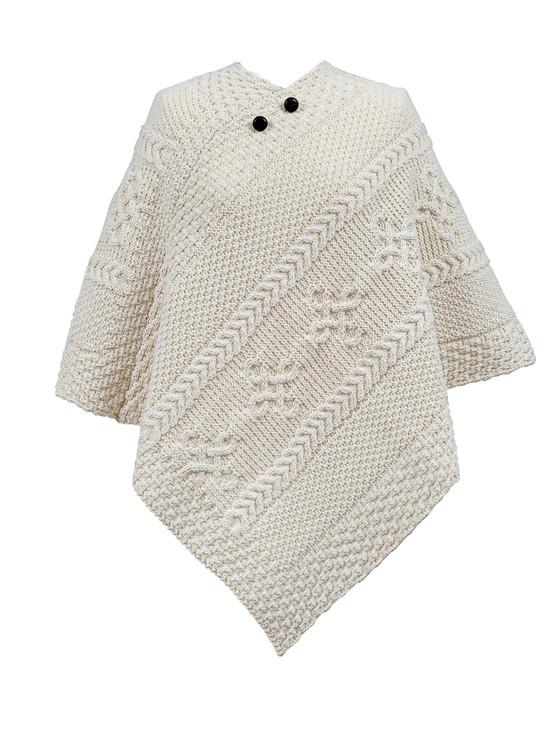 aran cashmere Lewis Clan Aran Poncho