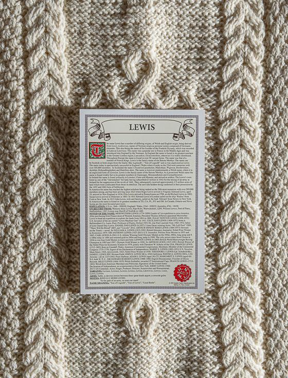 Aran Cashmere Lewis Clan Aran Throw