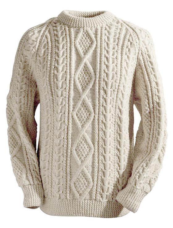aran cashmere Long Clan Sweater
