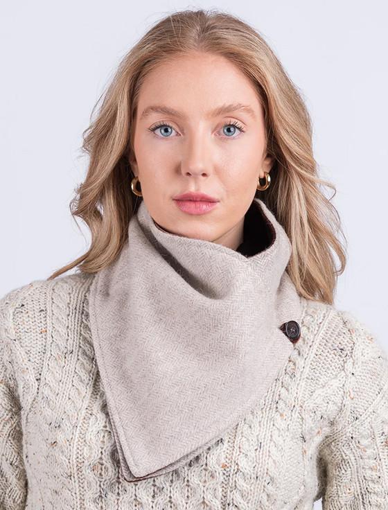 Aran Cashmere Luxurious Wool Tweed Snood - Alpaca