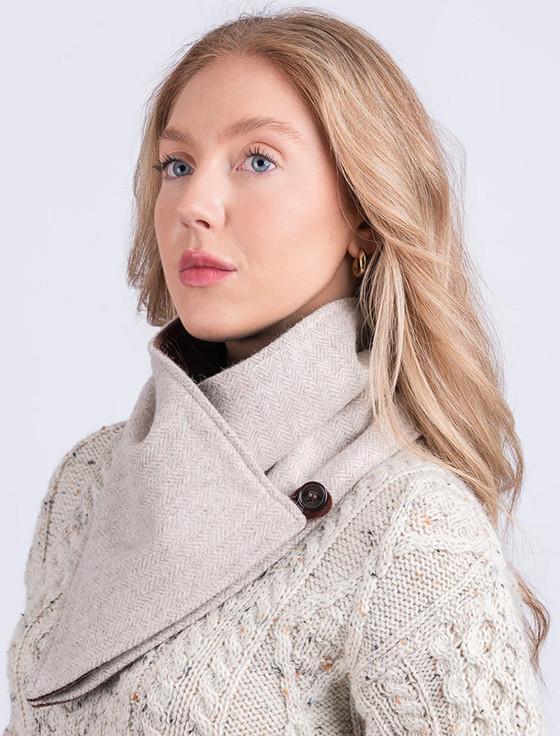 Aran Cashmere Luxurious Wool Tweed Snood - Alpaca