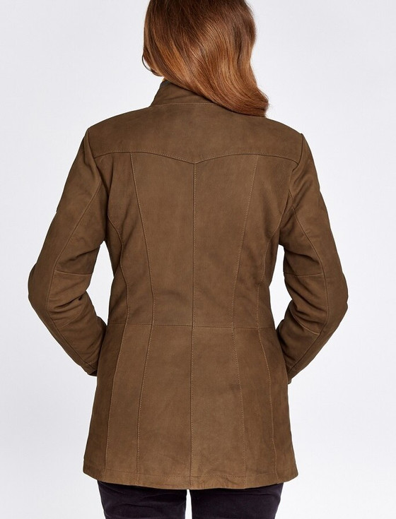 Aran Cashmere Luxury Joyce Leather Jacket - Walnut