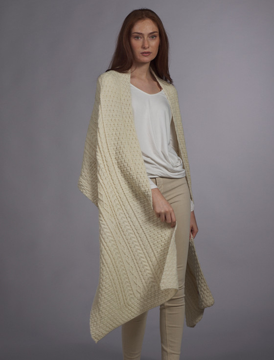 aran cashmere Lynch Clan Aran Wrap
