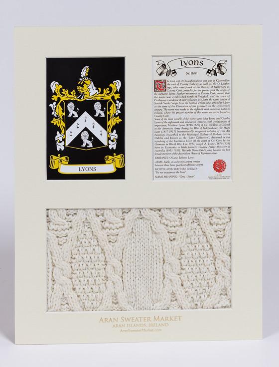 Aran Cashmere Lyons Clan Aran & History Display