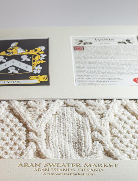 Aran Cashmere Lyons Clan Aran & History Display