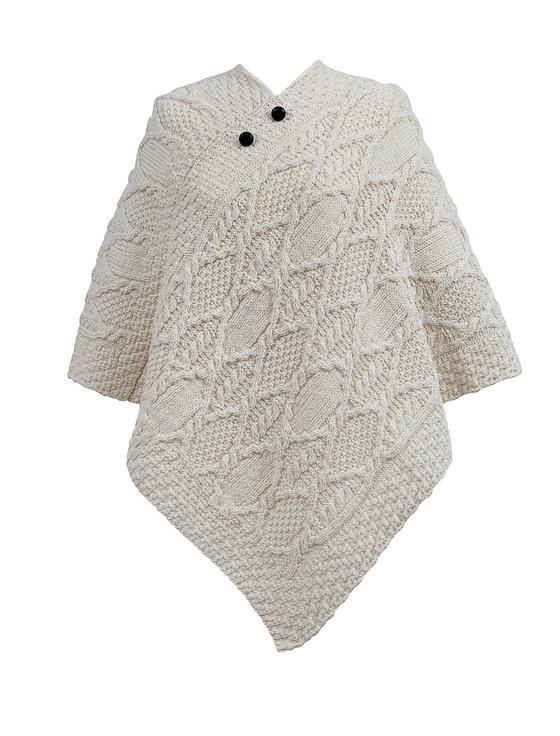 aran cashmere Lyons Clan Aran Poncho