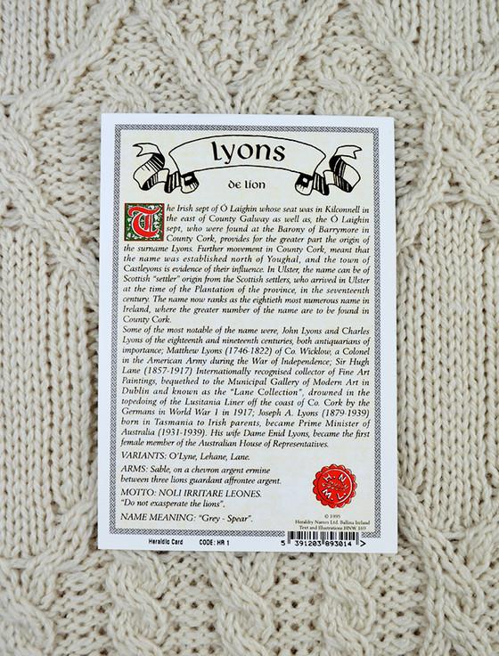 Aran Cashmere Lyons Clan Aran Throw