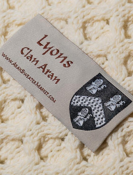 Aran Cashmere Lyons Clan Aran Throw