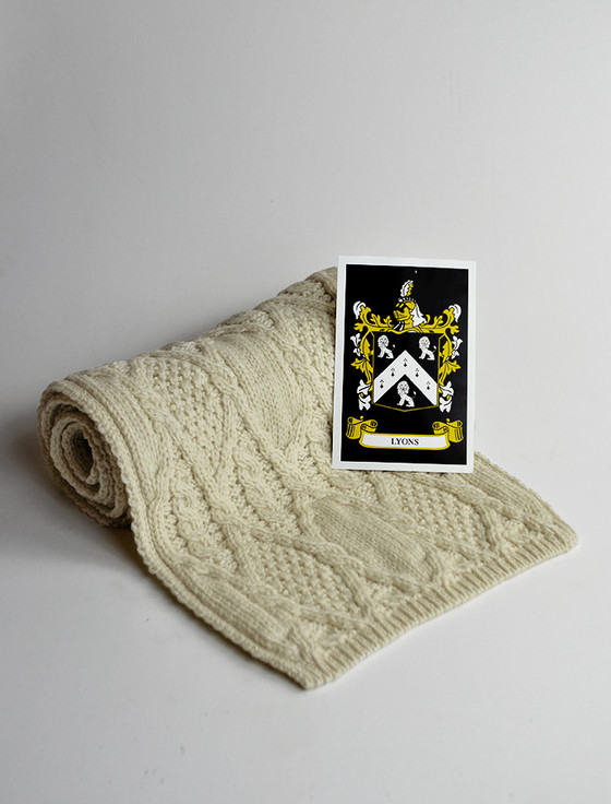 aran cashmere Lyons Clan Scarf