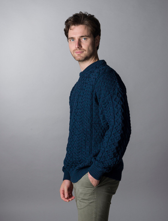 Aran Cashmere ‎M‎en's Merino A‎ran‎ S‎wea‎ter‎‎‎‎