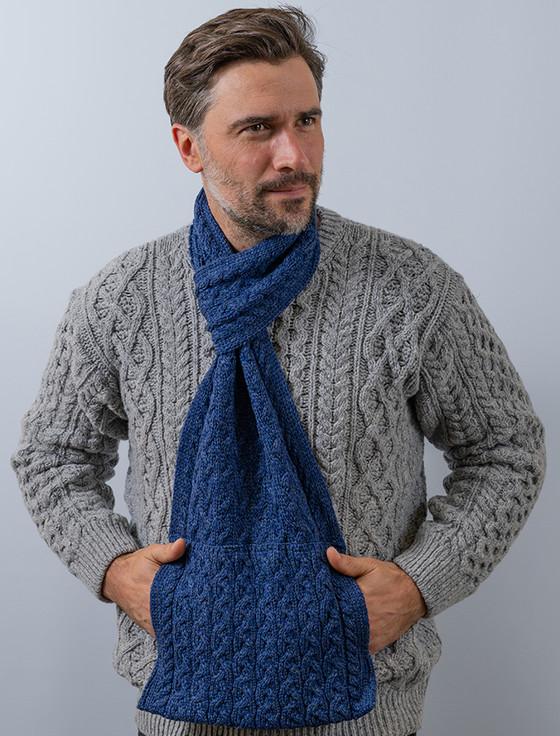 Aran Cashmere M‎en's Pull ‎Th‎rough Scarf