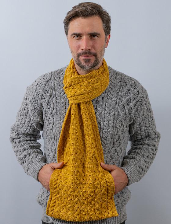 Aran Cashmere M‎en's Pull ‎Th‎rough Scarf