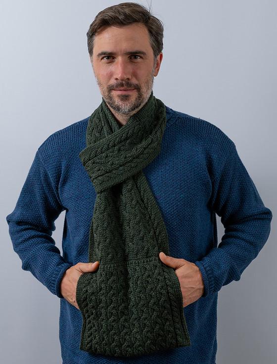 aran cashmere M‎en'‎s Pull Thro‎ugh ‎S‎carf