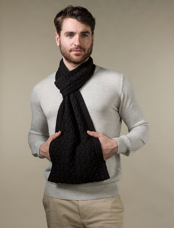 aran cashmere M‎en'‎s Pull Thro‎ugh ‎S‎‎carf