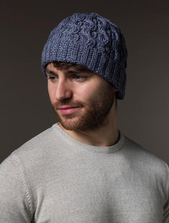 aran cashmere M‎erino Wool Cable Knit Hat