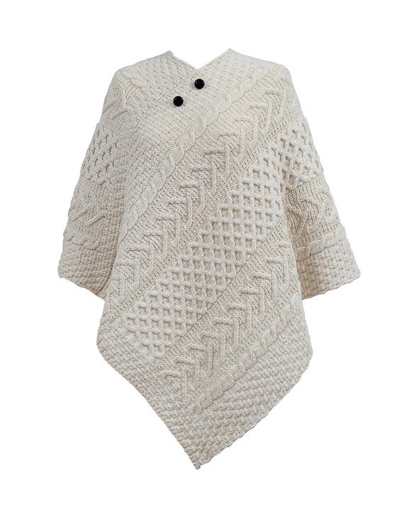 aran cashmere Madden Clan Aran Poncho