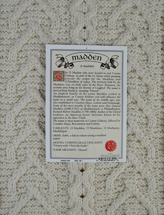Aran Cashmere Madden Clan Scarf
