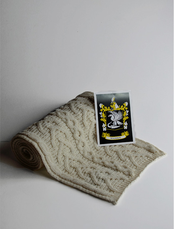aran cashmere Madden Clan Scarf