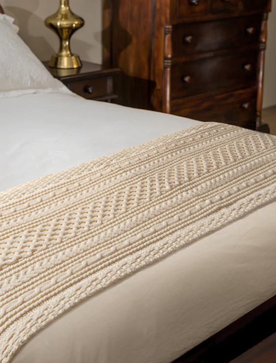 aran cashmere Magee Clan Aran Bed Runner